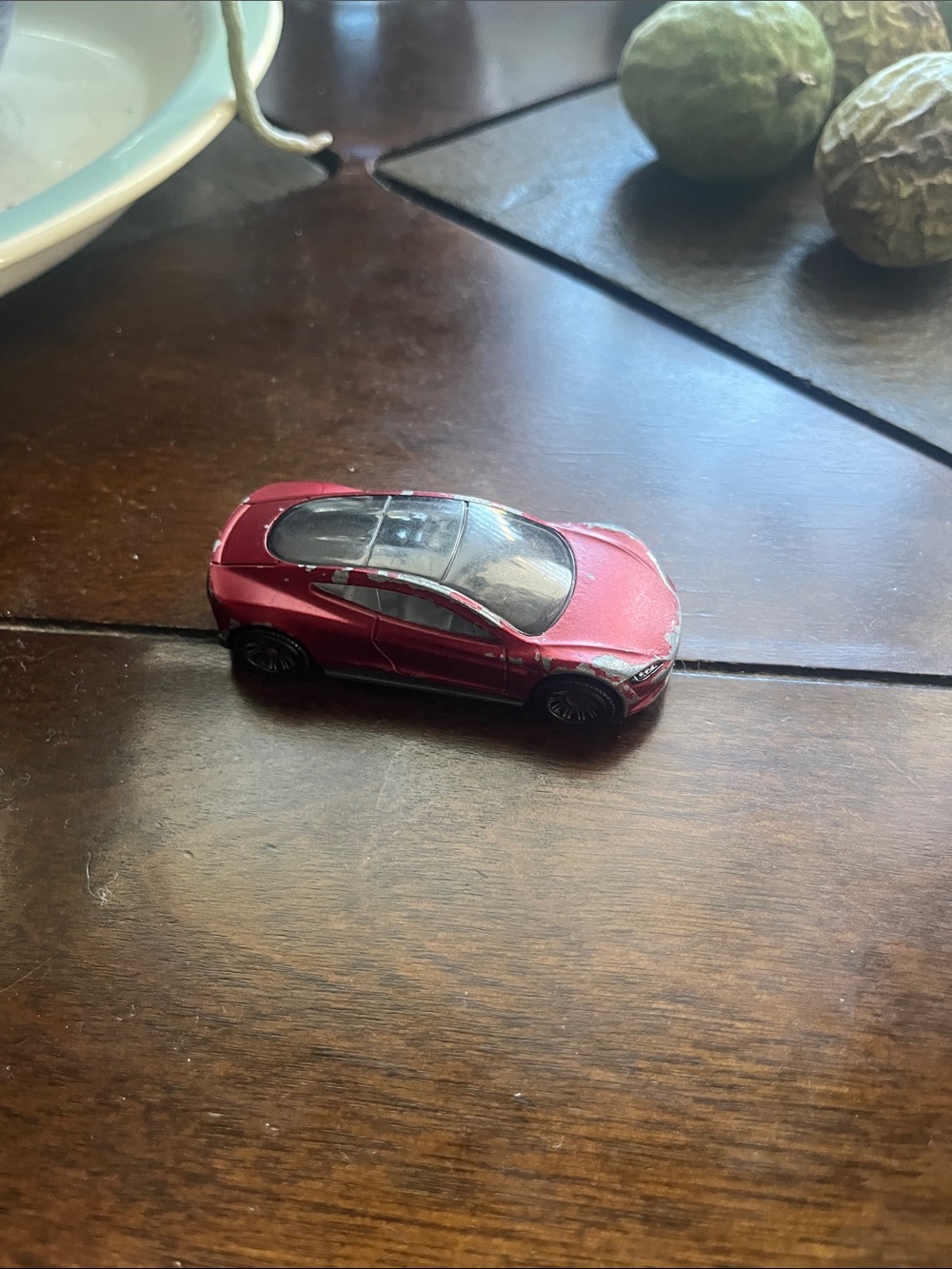 Tesla Kids Toy Car - Metallic Red and Black . 2020 Tesla Roadster (matchbox)